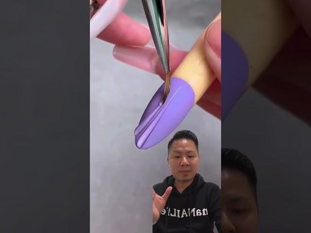 Sea shell design using builder gel. #shorts  #nailtutorial