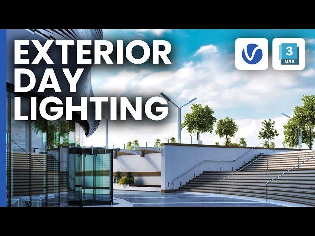 Realistic exterior day lighting with V-Ray for 3ds Max