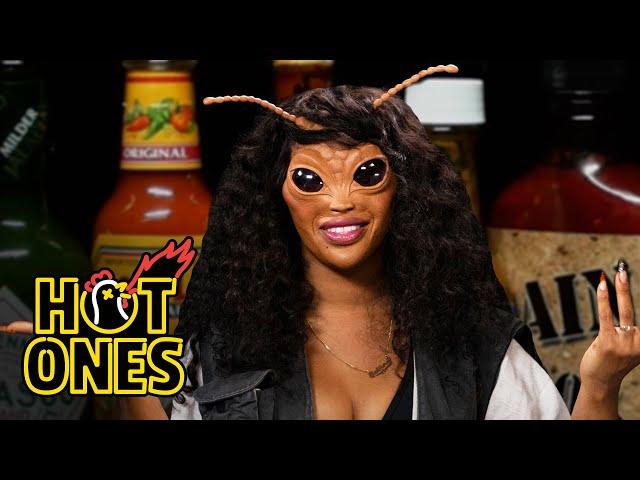 SZA Bugs Out While Eating Spicy Wings | Hot Ones