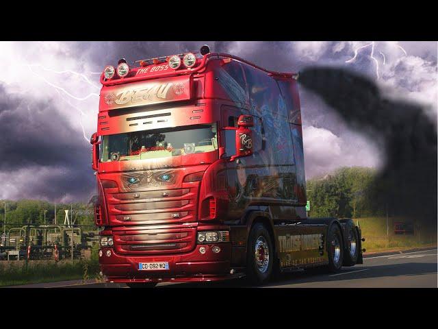 Best of Scania V8 Black smoke open pipes Sound 2023 4K UHD