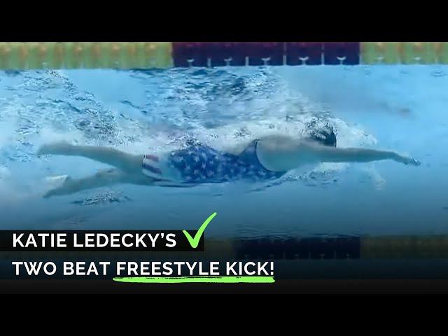 Katie Ledecky's Two Beat Freestyle Kick!