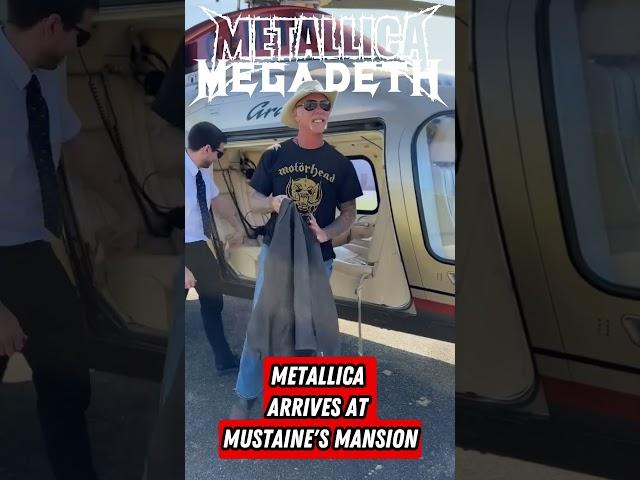 Metallica arrives at Mustaine's mansion #megadeth #metallica #davemustaine #hetfield #cribs