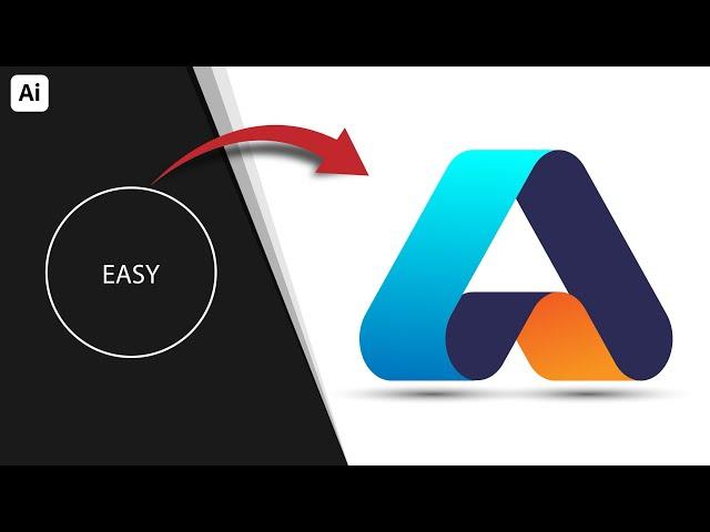 Letter A Logo Design Super Easy Techniques For Experts & Beginners - Adobe Illustrator Tutorial