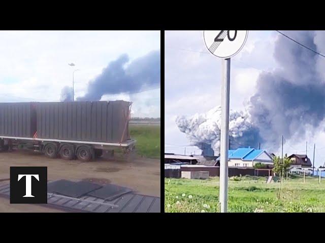 Moment Ukraine Launches Drone Attack on Russian Bombers