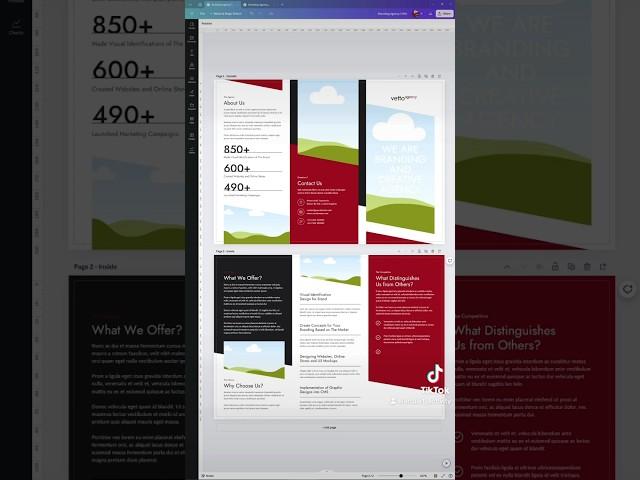 Branding Agency Brochure Trifold Canva InDesign Photoshop Template #canva #printing #template #diy
