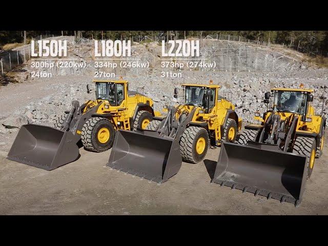 Video Walkaround L150H, L180H, L220H Loading shovel: Fully loaded.