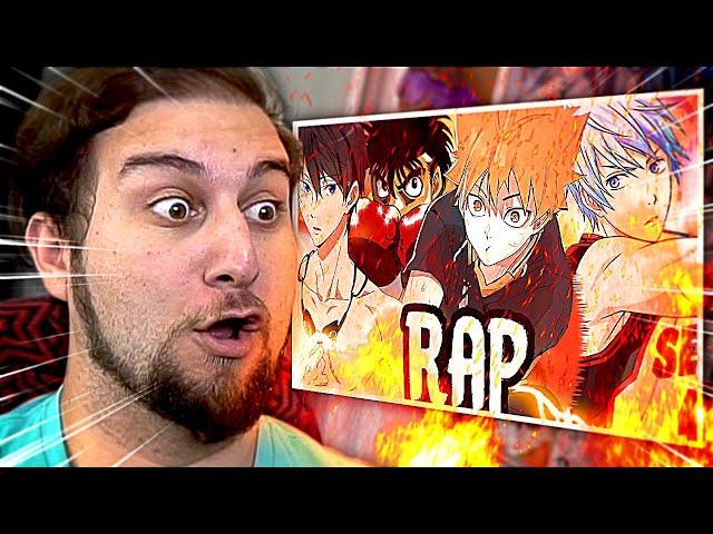 THEY DID NOT NEED TO GO THIS HARD?! | Kaggy Reacts to SPORTS ANIME RAP CYPHER | RUSTAGE