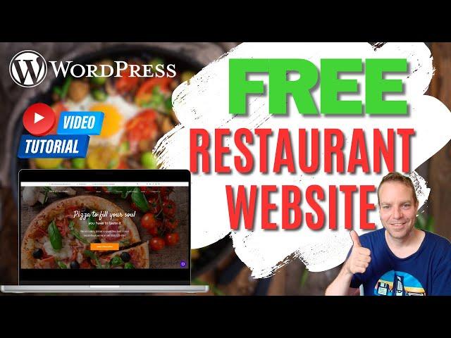 Restaurant Website With WordPress - 100% FREE - Tutorial  