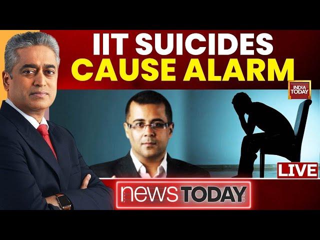 NewsToday with Rajdeep Sardesai LIVE: Chetan Bhagat on Surge in Suicides At IITs | India Today LIVE