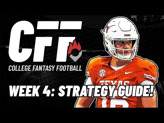 College Fantasy Football Week 4 Winning Strategy