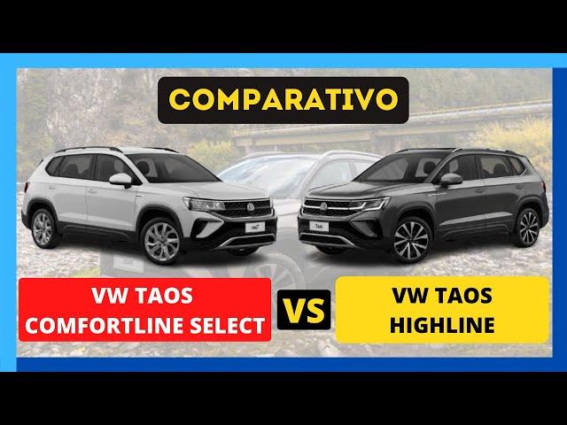  ¿Cuáles son las diferencias entre VW Taos Comfortline Select y VW Taos Highline? Mod 2.022  