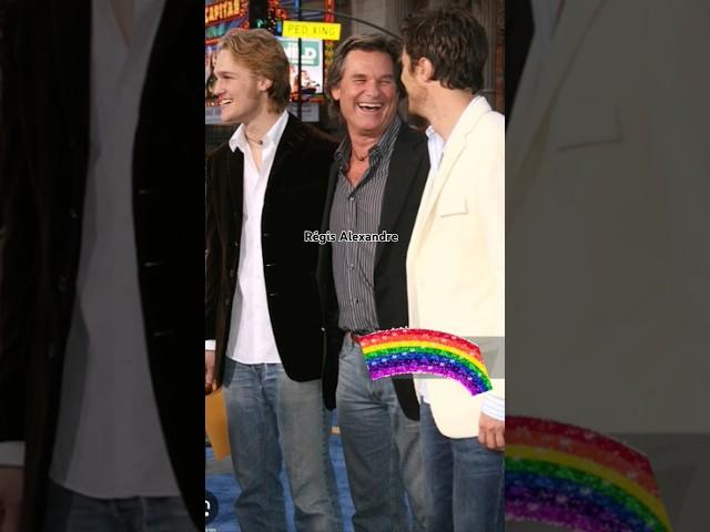 Men side by side Kurt Russell , Wyatt Russell , Oliver Hudson Dad & Son stepfather