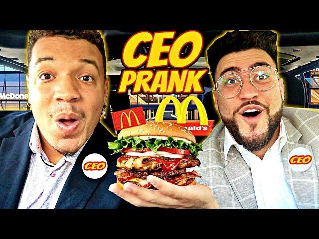 Fake McDonalds CEO PRANK on Drive Thru Employees !! (MANAGER TRIES TO FIGHT US)