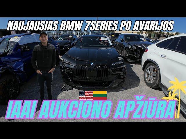 Sudauzytas Naujausias BMW 760 , IAAI Miami north apziura! Apziurim Q7, GLE, BMW M4 M8 Audi S7