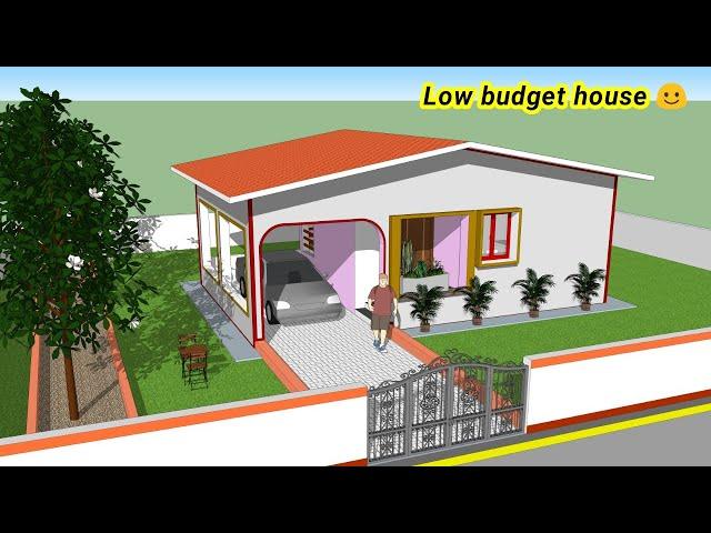 33 × 21 South facing house | Low budget compact house | 33 x 21 south facing floor plan