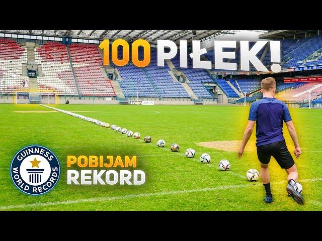 Niesamowity 100 piłek challenge! - POBIJAMY REKORD ŚWIATA!