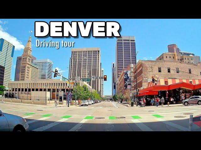 【DENVER】 Driving in Downtown Denver Colorado, Denver 4K - Denver driving tour 2023