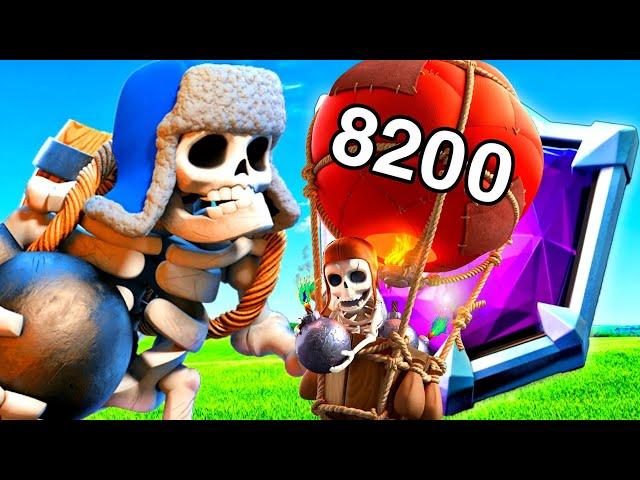 Giant Skeleton 8200+ crazy gameplay / Clash Royale