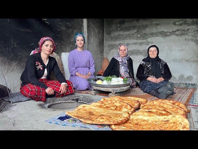 Making Homemade Cheese and Butter and Cooking Bread in Village