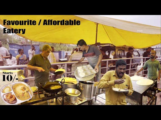 This Famous Food Cart Sell idli, Dosa, Vada Morning 7am in Shivamogga | Only 10₹ | StreetFood India