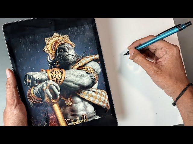 How To Draw Hanuman ji   Step By Step Outline Tutorial   | its art adda #hanuman #drawing