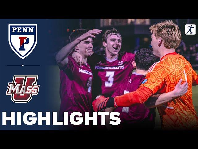 Penn vs UMass | NCAA College Cup Soccer Championship | Highlights - November 24, 2024