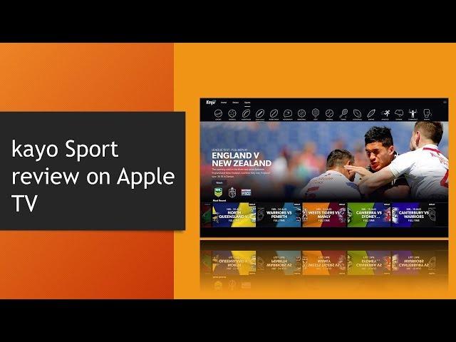 kayo Sport review on Apple TV