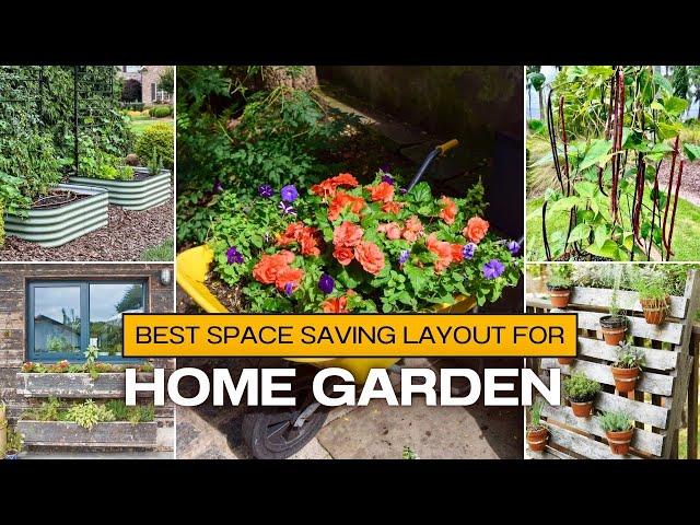 best space saving layout plan for home garden. #homegarden #urbangardening #layout #gardeningtips