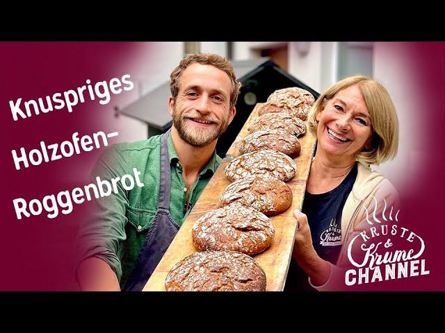 Einfach knuspriges Sauerteigbrot backen | Sauerteig-Roggenbrot aus dem Holzofen