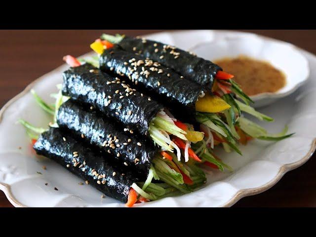 요즘 매일 먹어요! 배부르고 살빠지는 꼬마김밥 만들기, 다이어트 김밥 레시피