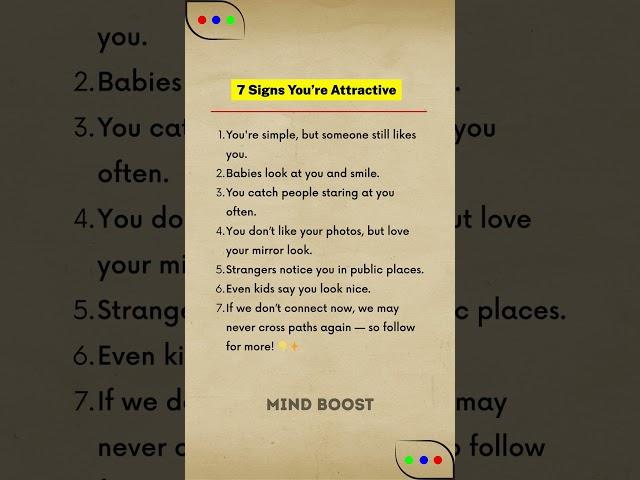 Signs You’re Attractive | #shorts #viralshorts #tips