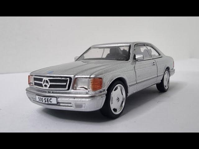 MERCEDES BENZ 500 SEC MADE BY DIE CAST TEAM 1/64 SCALE DIECAST MODEL CAR UNBOXING AND REVIEW