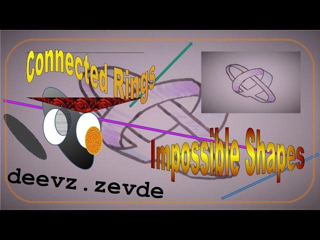 Connected Rings How to Draw it simple #easydrawing #opticalillusiondrawing #impossibleshapes