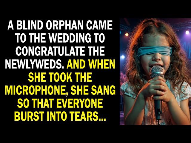 A blind orphan came to the wedding to congratulate the newlyweds. And when she took the microphone..