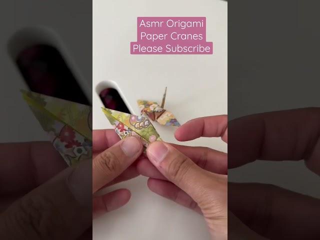 How to Fold Origami Paper Crane in under a minute ASMR