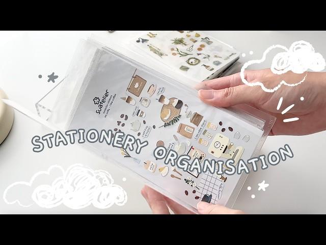 desk makeover [part 2]  | stationery organisation • stickers •washi • stamps • notebooks • pens