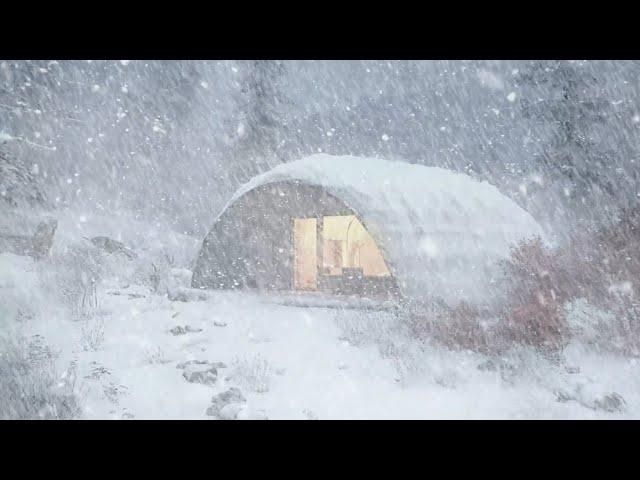 Experience Instant Sleep with Snowstorm Sounds | Peaceful Blizzard Ambiance for Meditation | ASMR