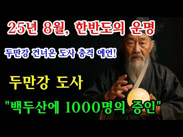 두만강 도사 충격 예언! 2025년 8월, 한국 국운을 뒤바꿀 ‘그 인물’은 누구인가?