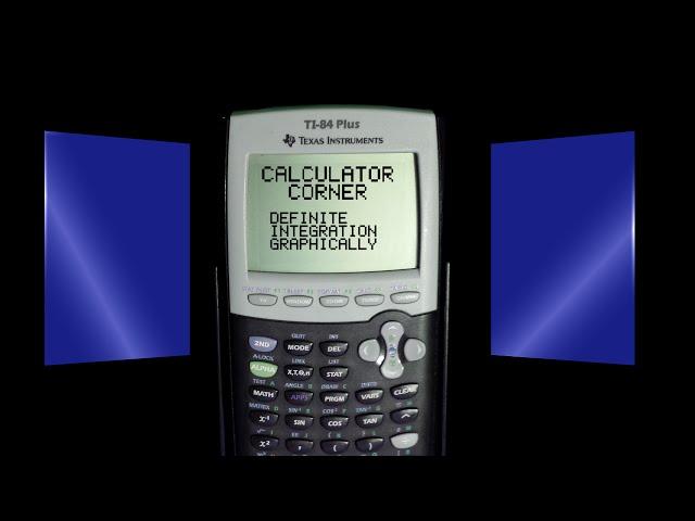 Calculator Corner - Definite Integration Graphically