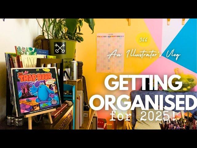 HELLO 2025! Organising  my Studio for the new year - An Illustrator’s Daily-ish Vlog 366