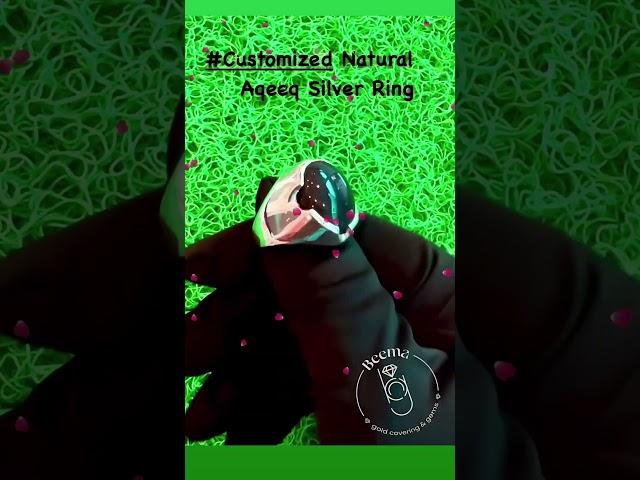 #Black #Aqeeq #Silver #Agate #Ring #Customized #NewModel #ForOrderComment