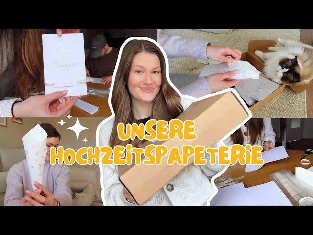 Unsere Hochzeitspapeterie  UNBOXING, Umschläge selber bedrucken & Einladungen packen