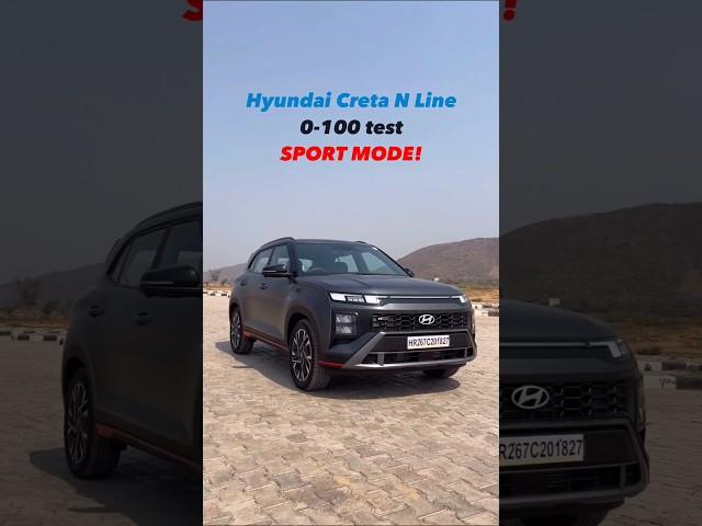 Let's see how fast the Hyundai Creta N-Line goes from 0-100kmph #hyundaicreta #nline #acceleration