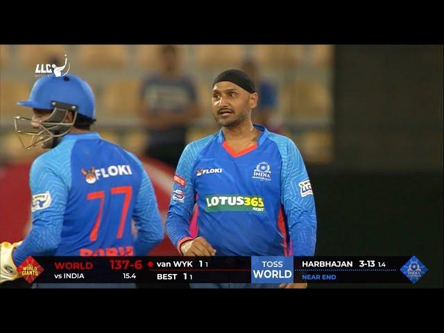 Watch - Harbhajan Singh's 4 for 13 in just two overs | Leggings League cricket