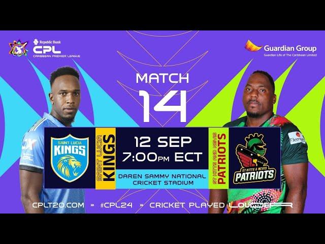 LIVE | St Lucia Kings vs St Kitts & Nevis Patriots | CPL 2024