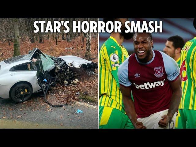 West Ham star Michail Antonio injured in horror crash in Ferrari as club reveals he's 'stable'