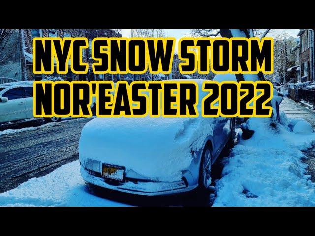 New York City Snow Storm Nor'Easter 2022