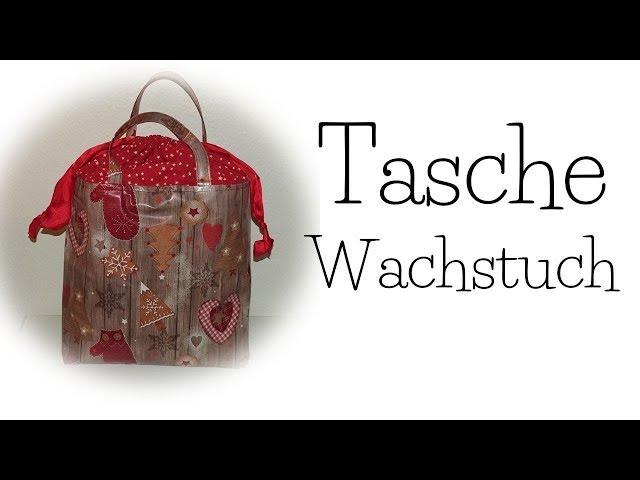 Tasche nähen  Wachstuch / Baumwollstoff mit Schleifenband zum Zuziehen nähen für Anfänger