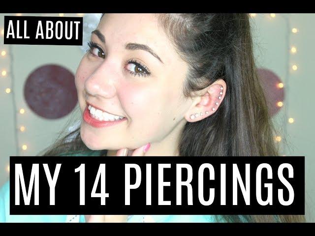 ALL ABOUT MY 14 PIERCINGS!! | BeautybySamixox