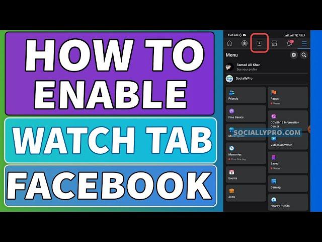 How to Enable Facebook Watch Video Icon Tab [Updated 2022]